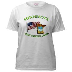 MinnesotaARNG - A01 - 04 - DUI - Minnesota Army National Guard with Flag - Women's T-Shirt