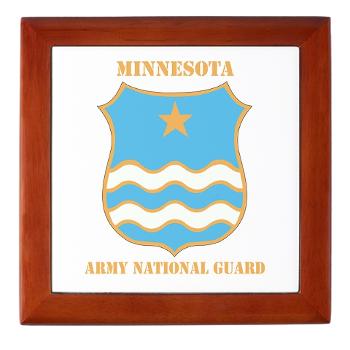 MinnesotaARNG - M01 - 03 - DUI - Minnesota Army National Guard with Text Keepsake Box - Click Image to Close