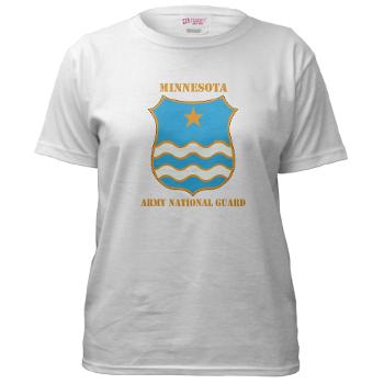 MinnesotaARNG - A01 - 04 - DUI - Minnesota Army National Guard with Text Women's T-Shirt