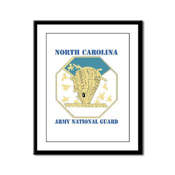 NCARNG - M01 - 02 - DUI - North Carolina Army National Guard with text - Framed Panel Print