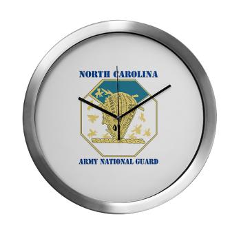 NCARNG - M01 - 03 - DUI - North Carolina Army National Guard with text - Modern Wall Clock