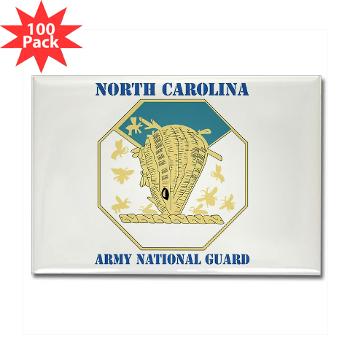 NCARNG - M01 - 01 - DUI - North Carolina Army National Guard with text - Rectangle Magnet (100 pack)