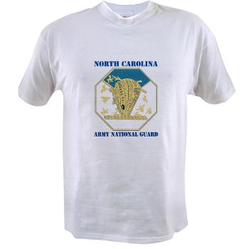 NCARNG - A01 - 04 - DUI - North Carolina Army National Guard with text - Value T-shirt - Click Image to Close