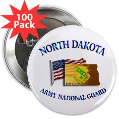 NDARNG - M01 - 01 - DUI - North Dakota Army National Guard with Flag 2.25" Button (100 pack) - Click Image to Close