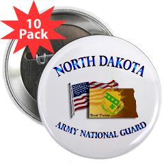 NDARNG - M01 - 01 - DUI - North Dakota Army National Guard with Flag 2.25" Button (10 pack)