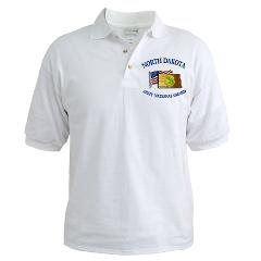 NDARNG - A01 - 04 - DUI - North Dakota Army National Guard with Flag Golf Shirt