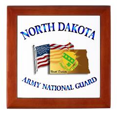 NDARNG - M01 - 03 - DUI - North Dakota Army National Guard with Flag Keepsake Box - Click Image to Close