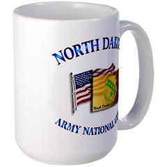 NDARNG - M01 - 03 - DUI - North Dakota Army National Guard with Flag Large Mug - Click Image to Close