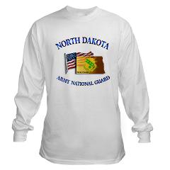 NDARNG - A01 - 03 - DUI - North Dakota Army National Guard with Flag Long Sleeve T-Shirt - Click Image to Close