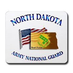 NDARNG - M01 - 03 - DUI - North Dakota Army National Guard with Flag Mousepad