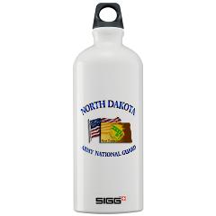 NDARNG - M01 - 03 - DUI - North Dakota Army National Guard with Flag Sigg Water Bottle 1.0L