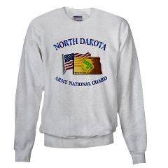 NDARNG - A01 - 03 - DUI - North Dakota Army National Guard with Flag Sweatshirt - Click Image to Close