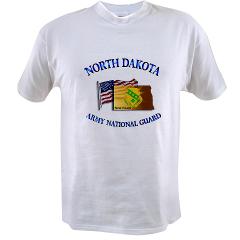 NDARNG - A01 - 04 - DUI - North Dakota Army National Guard with Flag Value T-Shirt - Click Image to Close