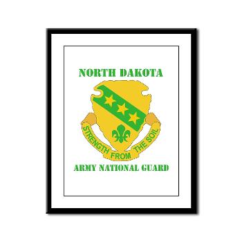 NDARNG - M01 - 02 - DUI - North Dakota Nationl Guard With Text - Framed Panel Print - Click Image to Close