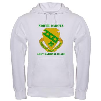 NDARNG - A01 - 03 - DUI - North Dakota Nationl Guard With Text - Hooded Sweatshirt - Click Image to Close