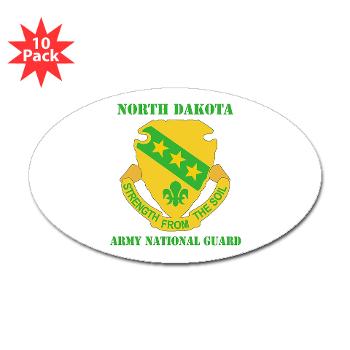 NDARNG - M01 - 01 - DUI - North Dakota Nationl Guard With Text - Sticker (Oval 10 pk)
