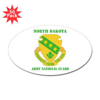 NDARNG - M01 - 01 - DUI - North Dakota Nationl Guard With Text - Sticker (Oval 50 pk)