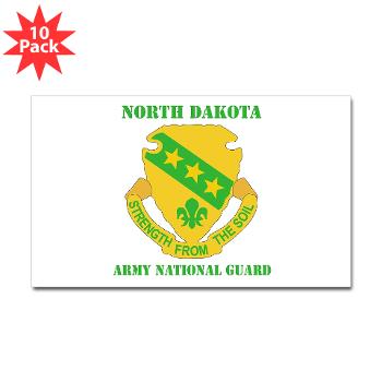 NDARNG - M01 - 01 - DUI - North Dakota Nationl Guard With Text - Sticker (Rectangle 10 pk) - Click Image to Close