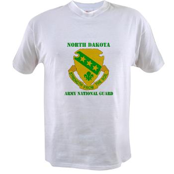 NDARNG - A01 - 04 - DUI - North Dakota Nationl Guard With Text - Value T-shirt - Click Image to Close