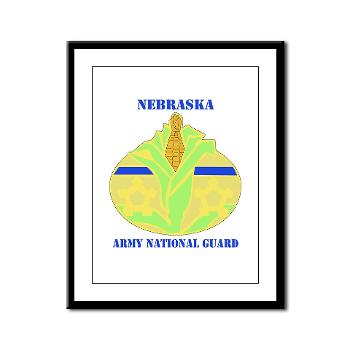 NEARNG - M01 - 02 - DUI - Nebraska Army National Guard with Text Framed Panel Print