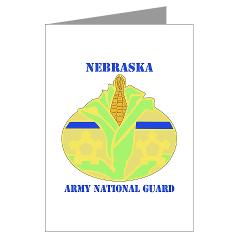 NEARNG - M01 - 02 - DUI - Nebraska Army National Guard with Text Greeting Cards (Pk of 10)