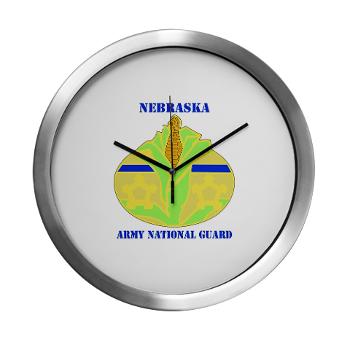 NEARNG - M01 - 03 - DUI - Nebraska Army National Guard with Text Modern Wall Clock - Click Image to Close