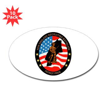 NERB - M01 - 01 - DUI - New England Recruiting Battalion - Sticker (Oval 10 pk)