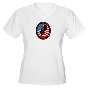NERB - A01 - 04 - DUI - New England Recruiting Battalion - Women's V -Neck T-Shirt