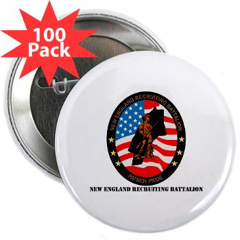 NERB - M01 - 01 - DUI - New England Recruiting Battalion with Text - 2.25" Button (100 pack)