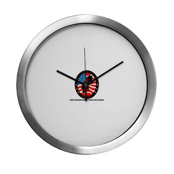 NERB - M01 - 04 - DUI - New England Recruiting Battalion with Text - Modern Wall Clock