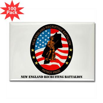 NERB - M01 - 01 - DUI - New England Recruiting Battalion with Text - Rectangle Magnet (100 pack)