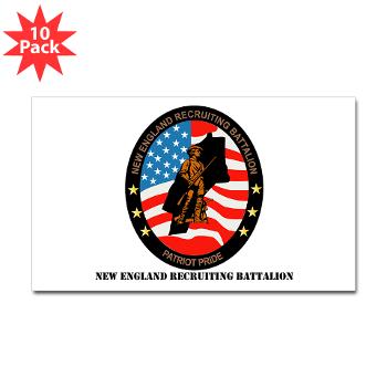 NERB - M01 - 01 - DUI - New England Recruiting Battalion with Text - Sticker (Rectangle 10 pk)