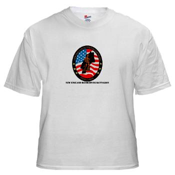 NERB - A01 - 04 - DUI - New England Recruiting Battalion with Text - White T-Shirt - Click Image to Close