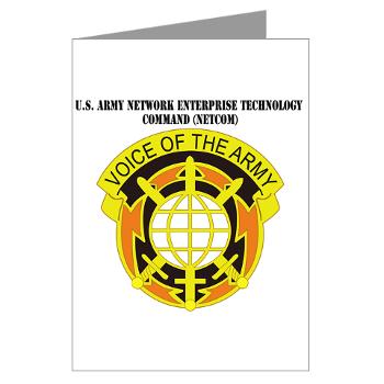 NETCOM - M01 - 02 - DUI - U.S. Army Network Enterprise Technology Command (NETCOM) with Text - Greeting Cards (Pk of 20)