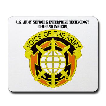 NETCOM - M01 - 03 - DUI - U.S. Army Network Enterprise Technology Command (NETCOM) with Text - Mousepad
