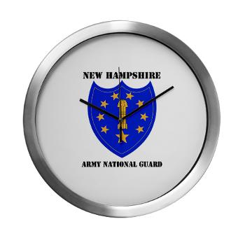NHARNG - M01 - 03 - DUI - NEW HAMPSHIRE ARMY NATIONAL GUARD WITH TEXT - Modern Wall Clock