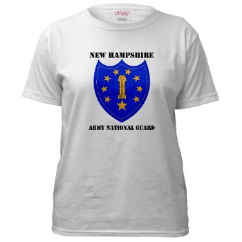 NHARNG - A01 - 04 - DUI - NEW HAMPSHIRE ARMY NATIONAL GUARD WITH TEXT - Women's T-Shirt - Click Image to Close