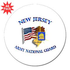 NJARNG - M01 - 01 - DUI - New Jersey Army National Guard - 3" Lapel Sticker (48 pk)