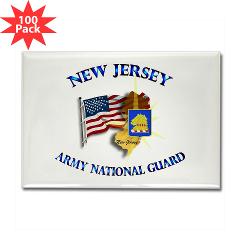 NJARNG - M01 - 01 - DUI - New Jersey Army National Guard - Rectangle Magnet (100 pack)