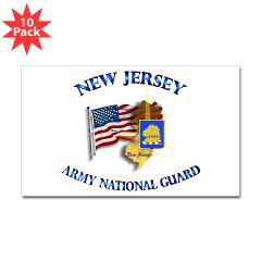 NJARNG - M01 - 01 - DUI - New Jersey Army National Guard - Sticker (Rectangle 10 pk)