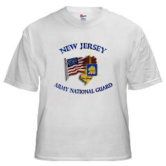 NJARNG - A01 - 04 - DUI - New Jersey Army National Guard - White T-Shirt - Click Image to Close