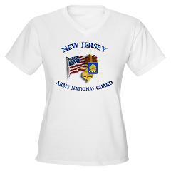 NJARNG - A01 - 04 - DUI - New Jersey Army National Guard - Women's V-Neck T-Shirt