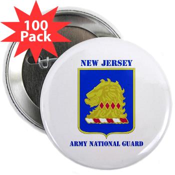 NJARNG - M01 - 01 - DUI - New Jersey Army National Guard with Text - 2.25" Button (100 pack) - Click Image to Close