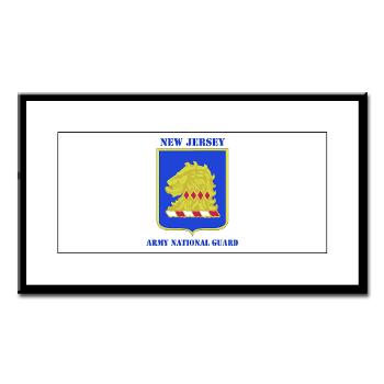 NJARNG - M01 - 02 - DUI - New Jersey Army National Guard with Text - Small Framed Print