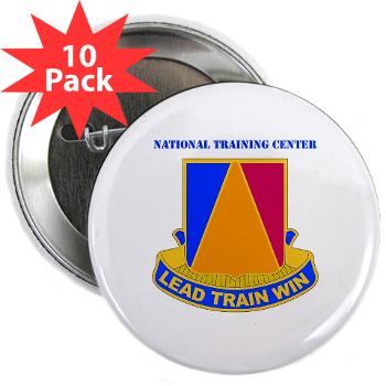 NTC - M01 - 01 - DUI - National Training Center (NTC) with Text - 2.25" Button (10 pack)
