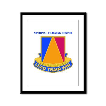 NTC - M01 - 02 - DUI - National Training Center (NTC) with Text - Framed Panel Print