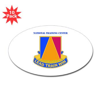 NTC - M01 - 01 - DUI - National Training Center (NTC) with Text - Sticker (Oval 10 pk)
