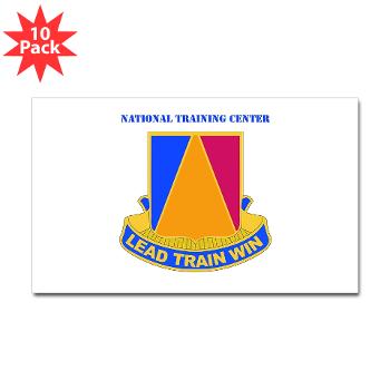 NTC - M01 - 01 - DUI - National Training Center (NTC) with Text - Sticker (Rectangle 10 pk)