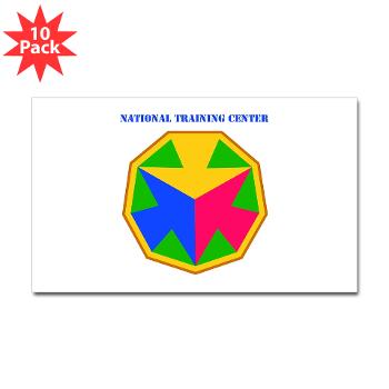 NTC - M01 - 01 - SSI - National Training Center (NTC) with Text - Sticker (Rectangle 10 pk)