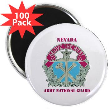 NVARNG - M01 - 01 - DUI - Nevada Army National Guard with Text 2.25" Magnet (100 pack)